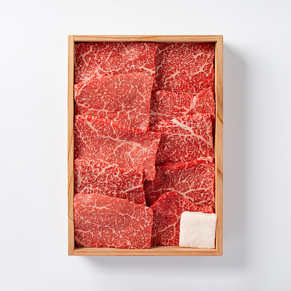 黒毛和牛あみ焼肉【モモ】木箱入りギフト 400g～