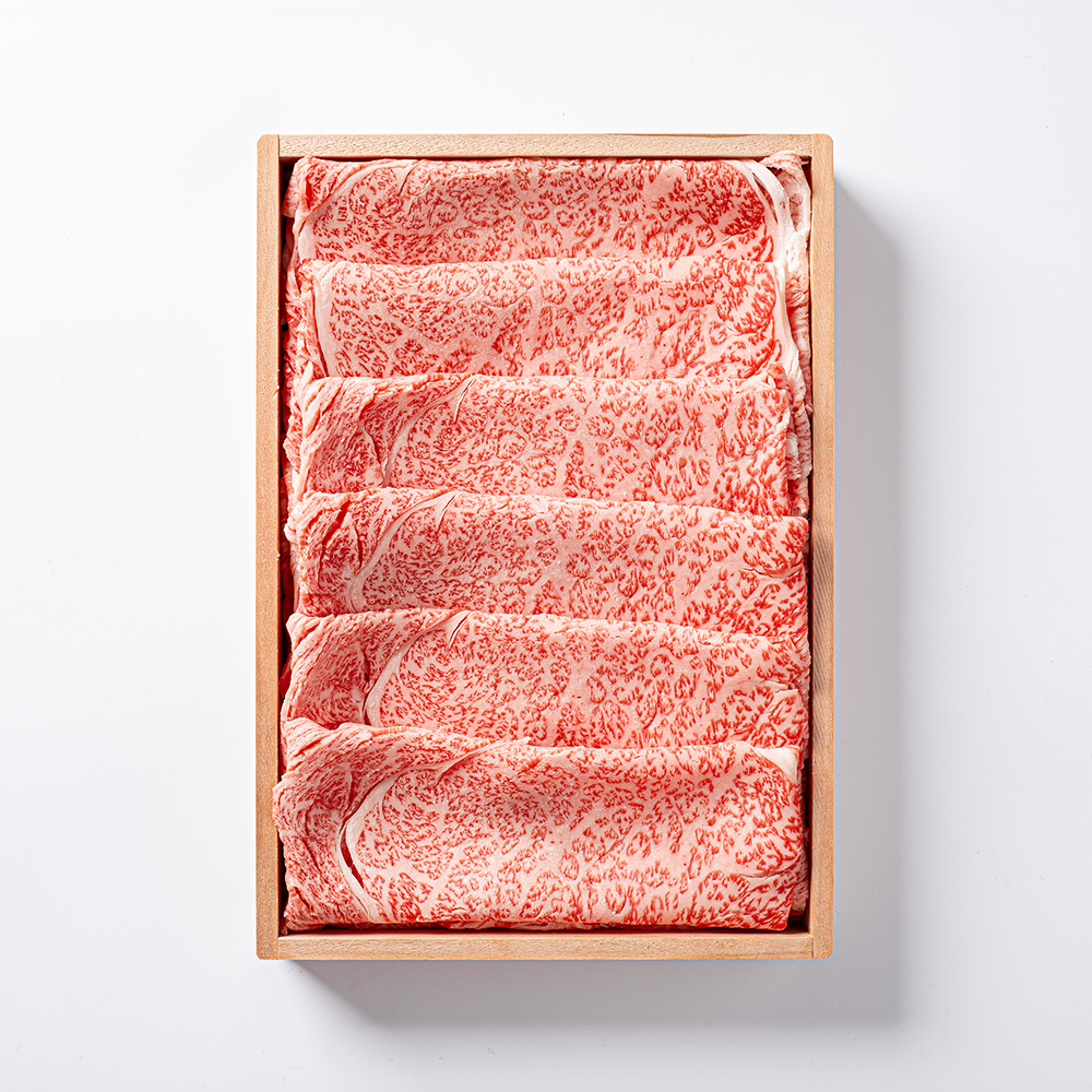 黒毛和牛しゃぶしゃぶ肉【特選ロース】木箱入りギフト 400g～