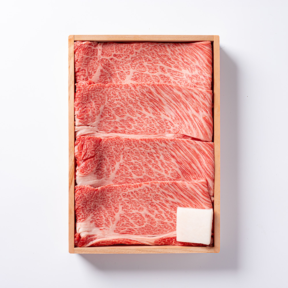 黒毛和牛すき焼肉【肩ロース～ロース】木箱入りギフト 400g～