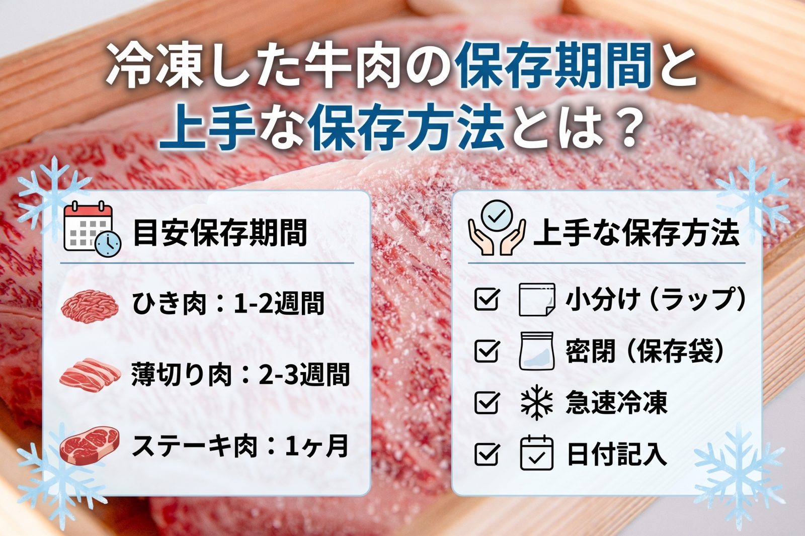 冷凍した牛肉の保存期間と上手な保存方法とは？